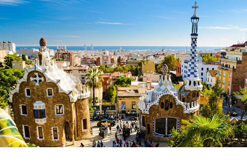 Güell Park, designed by Gaudí