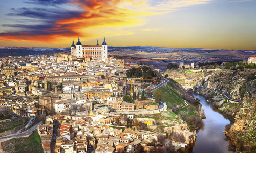 Alcazar of Toledo dominating the city