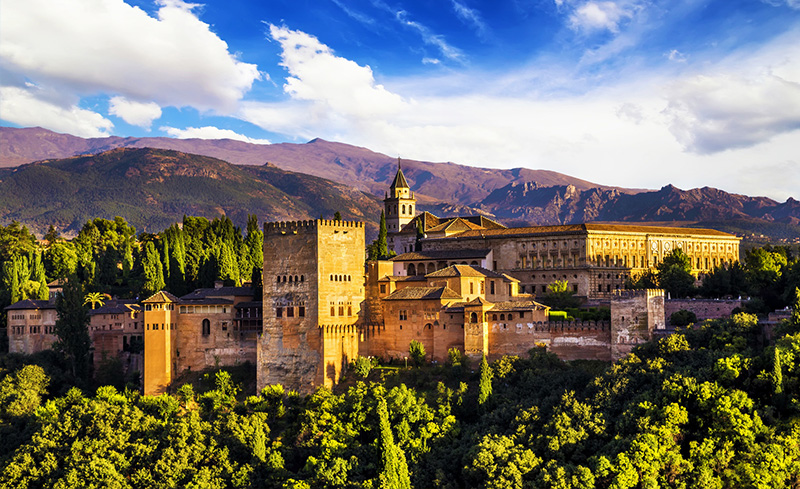 Sunset over Alhambra, Granada