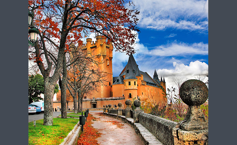 Autumn in Alcazar of Segovia