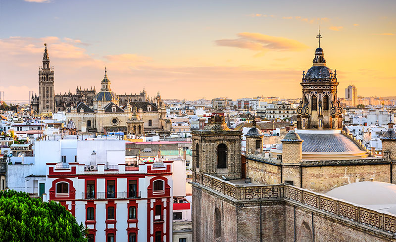 Views of Seville from the roofs