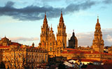 Sunset over Santiago de Compostela